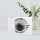 Weiße Waschmaschine Postkarte (Stehend Vorderseite)