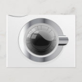 Weiße Waschmaschine Postkarte (Vorderseite)