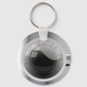 Weiße Waschmaschine Schlüsselanhänger (Vorderseite)