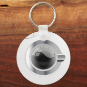 Weiße Waschmaschine Schlüsselanhänger (Vorderseite)