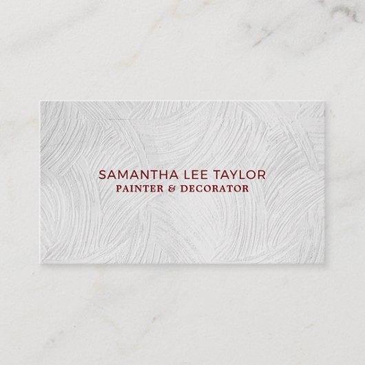 Weiße Wash Paint, Maler und Dekorator Visitenkarte (Vorderseite)