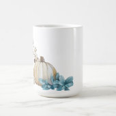 WEISSE WASSERFALLPUMPKINS UND BLUE BLUMEN KAFFEETASSE (Mittel)