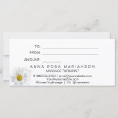 *~* Weiße Wasserfarbe Daisy Herz Minimalistisch Gi (Rückseite)