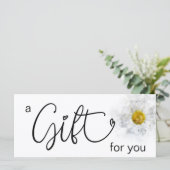 *~* Weiße Wasserfarbe Daisy Herz Minimalistisch Gi (Stehend Vorderseite)