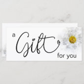 *~* Weiße Wasserfarbe Daisy Herz Minimalistisch Gi (Vorne/Hinten)