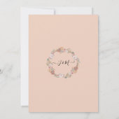 Weiße Wasserfarbe Floral BOHO Pampas Gras Tropisch Einladung (Rückseite)