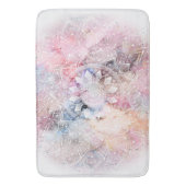 Weiße Wasserfarbe Mandala Design Badematte (Vorderseite Vertikal)