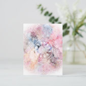 Weiße Wasserfarbe Mandala Design Postkarte (Stehend Vorderseite)