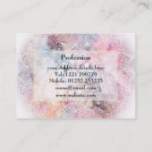 Weiße Wasserfarbe Mandala Design Visitenkarte (Rückseite)