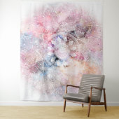 Weiße Wasserfarbe Mandala Design Wandteppich (Beispiel)