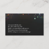 Weiße Wasserfarbenbaum - farbenfrohe Blätter Visitenkarte (Rückseite)