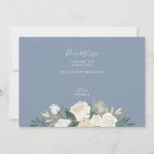 Weiße Wasserfarbenflora wird meine Bridesmaid sein Einladung (Rückseite)