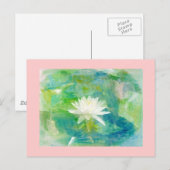Weiße Wasserlilie Blossom Postkarte (Vorne/Hinten)