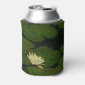 Weiße Wasserlilie I Friedliche Blumenfotografie Dosenkühler (Kanne Rückseite)