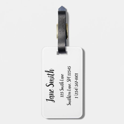 Weiße Wasserlilie im Vollblut Gepäckanhänger (Rückseite vertikal)