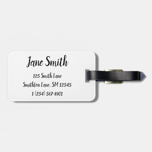 Weiße Wasserlilie im Vollblut Gepäckanhänger (Rückseite horizontal)