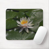 Weiße Wasserlilie Mousepad (Mit Mouse)