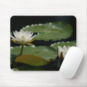 Weiße Wasserlilie Mousepad (Mit Mouse)
