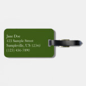 Weiße Wasserlilie und Blüten Gepäckanhänger (Rückseite horizontal)