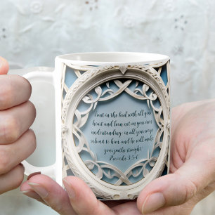 Weiße Webelrahmen anpassbare Verse Kaffeetasse
