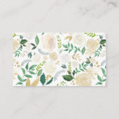 Weiße Website Rosewatercolor-| Visitenkarte (Rückseite)