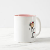 Weiße weibliche Geschenke der Zweifarbige Tasse (VorderseiteRechts)