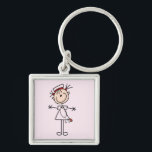 Weiße weibliche Strichmännchen-Krankenschwester 2 Schlüsselanhänger<br><div class="desc">Pflegen Sie T-Shirts,  Becher,  Karten,  Aufkleber,  Taschentaschen,  Knöpfe und anderes Krankenpflegekleid und -geschenke mit einer weiblichen Krankenschwester des Strichmännchens mit einem Stethoskop.</div>