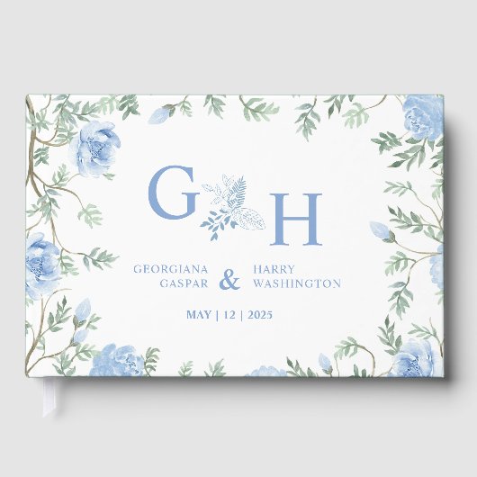 Weiße weiche Soft Paste Blumen Blühende Blumenzehe Gästebuch (Vorderseite)