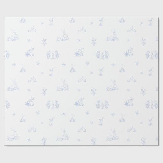 Weiße, weiche und verblasste Waldflächen Geschenkpapier (Flach)