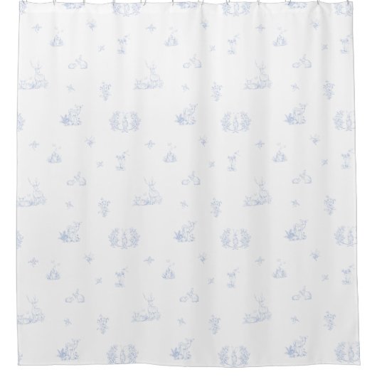 Weiße weiche und verblasste Waldlandsohle Duschvorhang (Vorderseite)