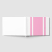 Weiße, weiche, weiche, rosafarbene Streifen auf kn Gästebuch (Voll)