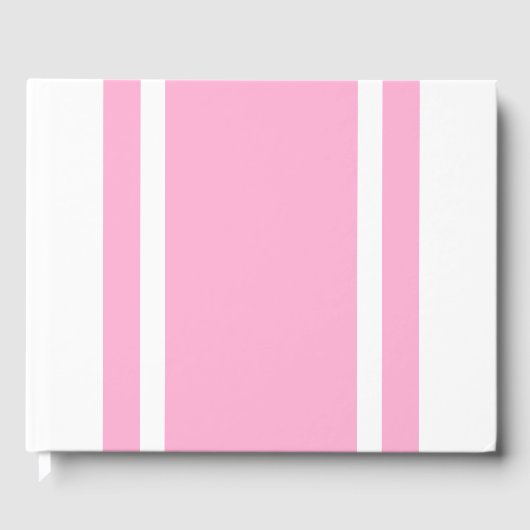 Weiße, weiche, weiche, rosafarbene Streifen auf kn Gästebuch (Vorderseite)