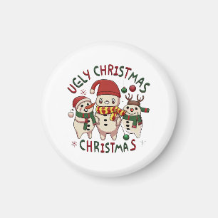 weiße Weihnachten ;HÄSSLICHE WEIHNACHTEN Magnet