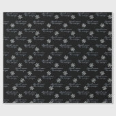 Weiße Weihnachten in französischer Schrift Dainty  Geschenkpapier (Flach)