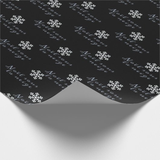 Weiße Weihnachten in französischer Schrift Dainty Geschenkpapier (Ecke)