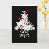 Weiße Weihnachten Karte (Gelbe Blume)
