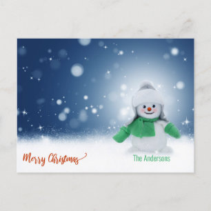 Weiße Weihnachten Lustiger Schneemann Xmas Feierta