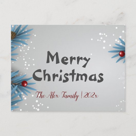 weiße Weihnachten Postkarte (Vorderseite)
