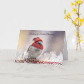 Weiße Weihnachten - Snowbird Florida Weihnachtskar Karte (Gelbe Blume)