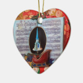 Weiße Weihnachten und Weihnachten Keramik Ornament (Links)