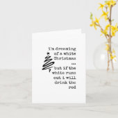 Weiße Weihnachten, Weinlover, Weihnachtskarte Karte (Gelbe Blume)