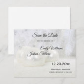 Weiße Weihnachten Winterhochzeit Save The Date (Vorne/Hinten)