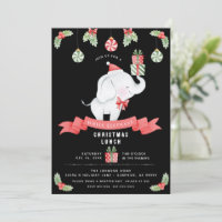 Weiße Weihnachts-Elefanten-Lunch-Geschenketausch