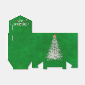weiße Weihnachtsbaum mit Vogel und Glocken Geschenkschachtel (Ungefaltet)