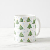 Weiße Weihnachtsbaum-Tasse Kaffeetasse (VorderseiteRechts)