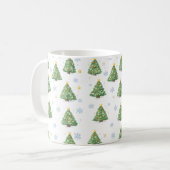 Weiße Weihnachtsbaum-Tasse Kaffeetasse (Vorderseite Links)