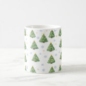 Weiße Weihnachtsbaum-Tasse Kaffeetasse (Mittel)