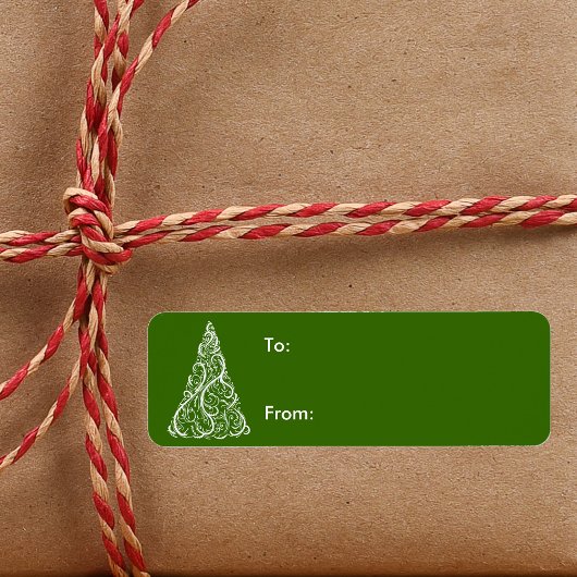 Weiße Weihnachtsbaume auf dem Grünen Weihnachtsges