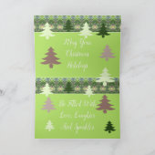 Weiße Weihnachtsbaume Feiertagskarte (Innenseite)