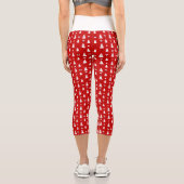 Weiße Weihnachtsbäume mit Geschenken Muster Hoch Capri Leggings (Rückseite)